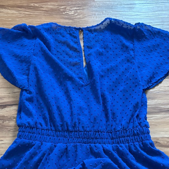 Trixxi Royal Blue Textured Dress - Picture 6 of 6